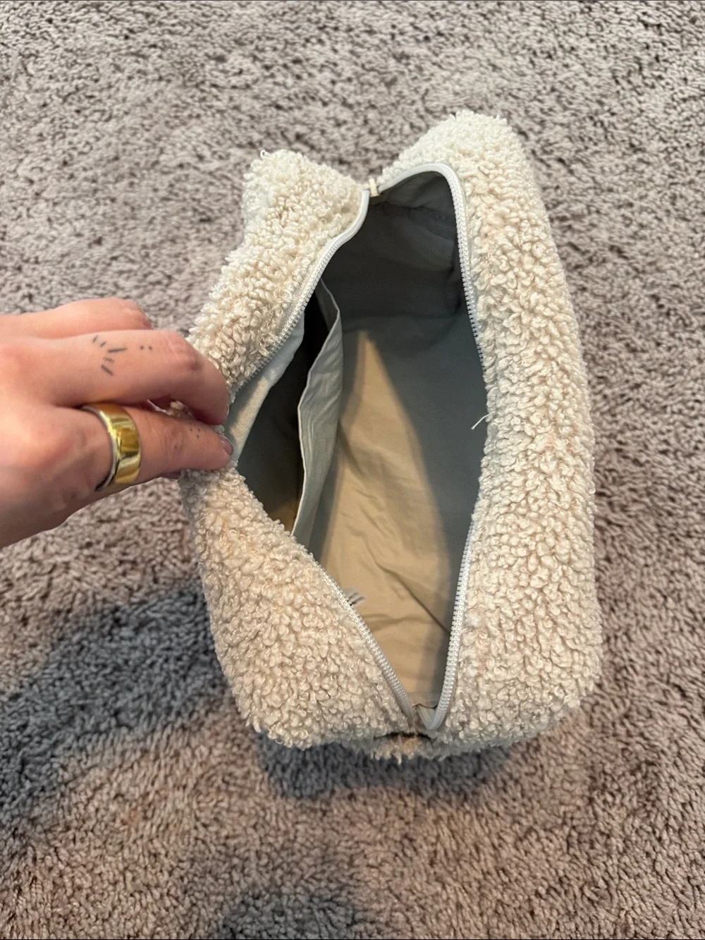 Teddy Fleece Diaper Bag & Pouch